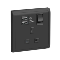 13A 1G Sw Socket with 2.1A USB ,WE ,MB